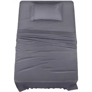 Utopia Bedding King Bed Sheets Set - 4 Piece Bedding - Brushed Microfiber - Shrinkage and Fade Resistant - Easy Care (King, Grey)