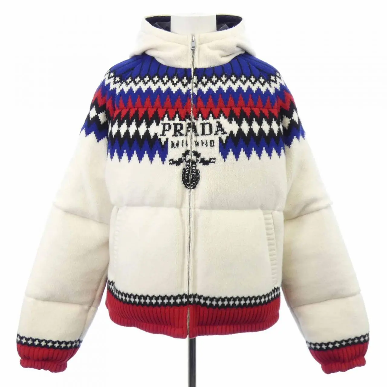 Pre-owned PRADA Cashmere Small Leather Goods Blend Down Jacket