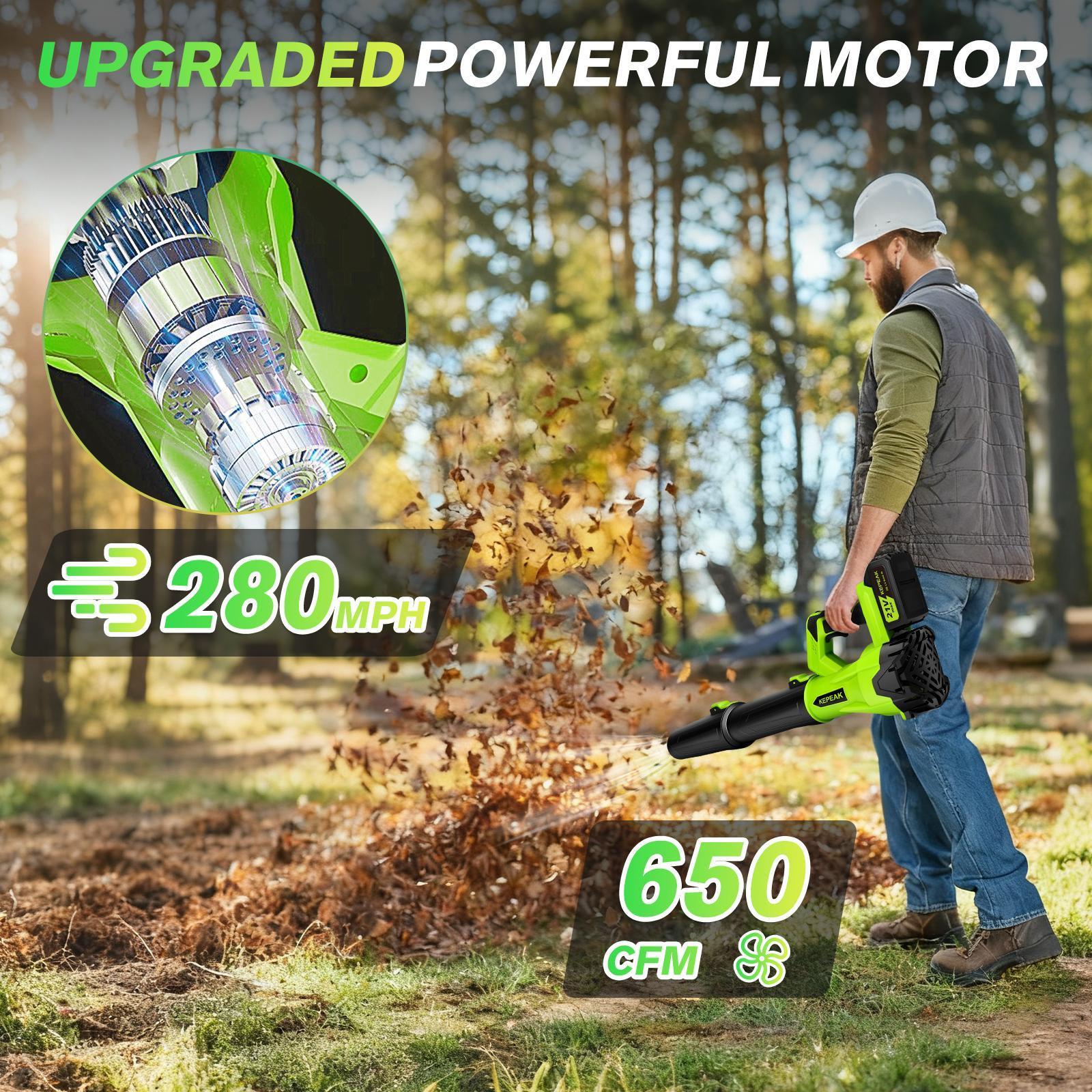 Turbo Jet Blower,Leaf Blower, Violent Turbo Fan, Pure Copper Motor,Car Drying After Wash,Cordless Leaf Blower Brushless Motor, 10-Cell 1300mAh Dual Battery Powered Electric Blower with Nylon Collection Bag,for Valentine’s Day Gift