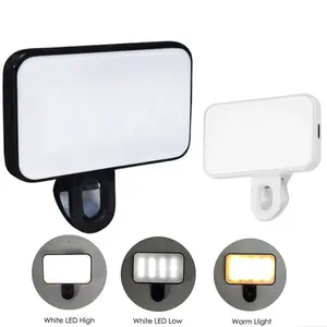 Portable Phone Fill Light, Mini Clip-On Lamp, Three Color Adjustable Brightness, Outdoor Selfie Light, Selfie Led Lights, Smartphone Camera Accessories, Non-Button Cell Battery