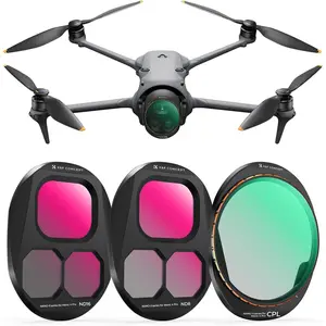 K&F CONCEPT Upgrade ND & CPL Filter Set Compatible with DJI Mavic 4 Pro,3 Pack CPL ND8 ND16 Neutral Density Polarizer Drone Lens Filter Kit Camera Filter Accessories