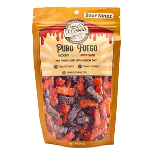 Tannas Botannas Gummy Candy 9oz Sour Niñoz – Sweet Sour Spicy Mexican Candy Snack