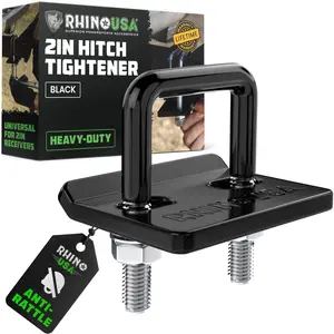 Rhino USA Hitch Tightener Anti-Rattle Clamp - Heavy Duty Steel Stabilizer for 2" and 2.5 inch Hitches - Protective Anti-Rust Coating