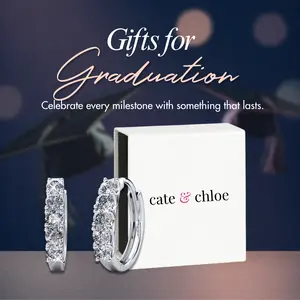 Bethany 18k White Gold Plated 15mm Hoop Crystal Earrings with Simulated Diamond Crystals