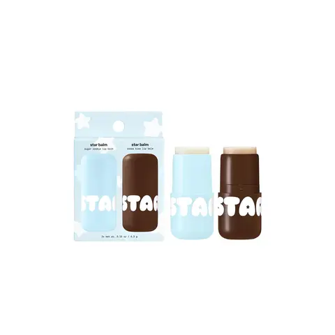 Starface Wintery Balm Duo - Vegan Lip Balm Set with Shea, Wax, Cocoa for Moisturizing Lip Care