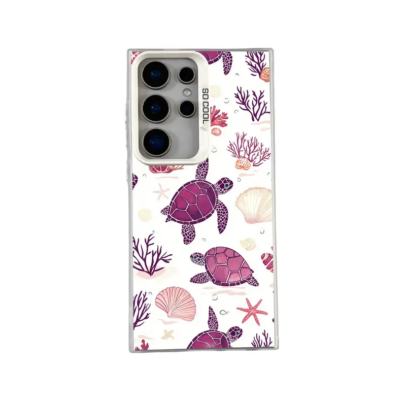 So Cool Case for  S25 Ultra/S24/S23/S22 Phone Case with Unique Design, Sea Creature Turtle Pattern Protective Case HNSC0SX617-4