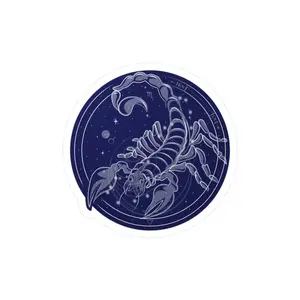 Scorpio Emblem Vinyl Sticker — Water Sign Zodiac Kiss-Cut Decal
