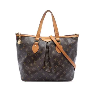 Pre-owned Louis Vuitton Canvas Coated, Leather Travel Bags Palermo Handbag Monogram Canvas PM by Rebag