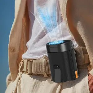 Portable rechargeable waist mounted fan - Belt Clip Fan, 3000mAh battery, hands-free neck and waist clip design, 4-speed adjustable wind speed, suitable for cycling, camping, and outdoor activities - a must-have for long-lasting summer life