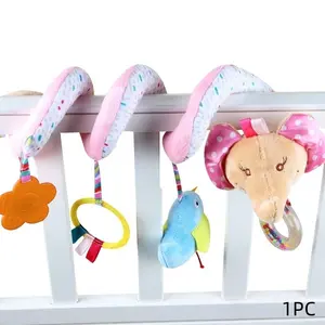 1PC Baby Car Seat Toys Spiral Hanging Cute Plush Toys Sensory Travel Newborn Baby Toys Boys and Girls Gifts for Halloween, Thanksgiving, and Christmas