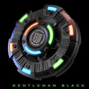 Cool Dual Play Mode Magnetic Push Slide Gyroscope, Glow-In-The-Dark Metal Edition, Anti-Anxiety Office Edc Toy for Adults