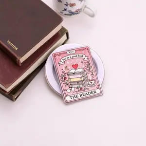 Reader Tarot Card MagSafe Phone Grip, Bookish Phone Holder, Pink Kindle Grip, Reading Lover Gift, Magnetic Phone Stand