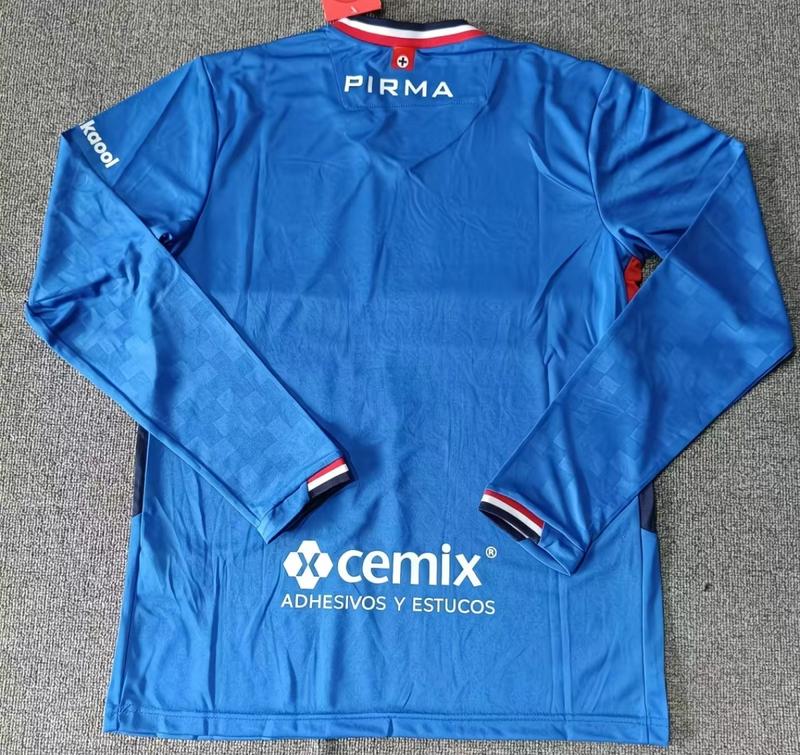 2025 Cruz Azul Blue Football Jersey - Long Sleeve Official Apparel | Grab Yours!