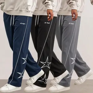 3PCS Men’s Outdoor Casual Running Pants (with star pattern) — solid color options and training hiking pants, pocket design; suitable for beach walks and city strolls; a great gift for him