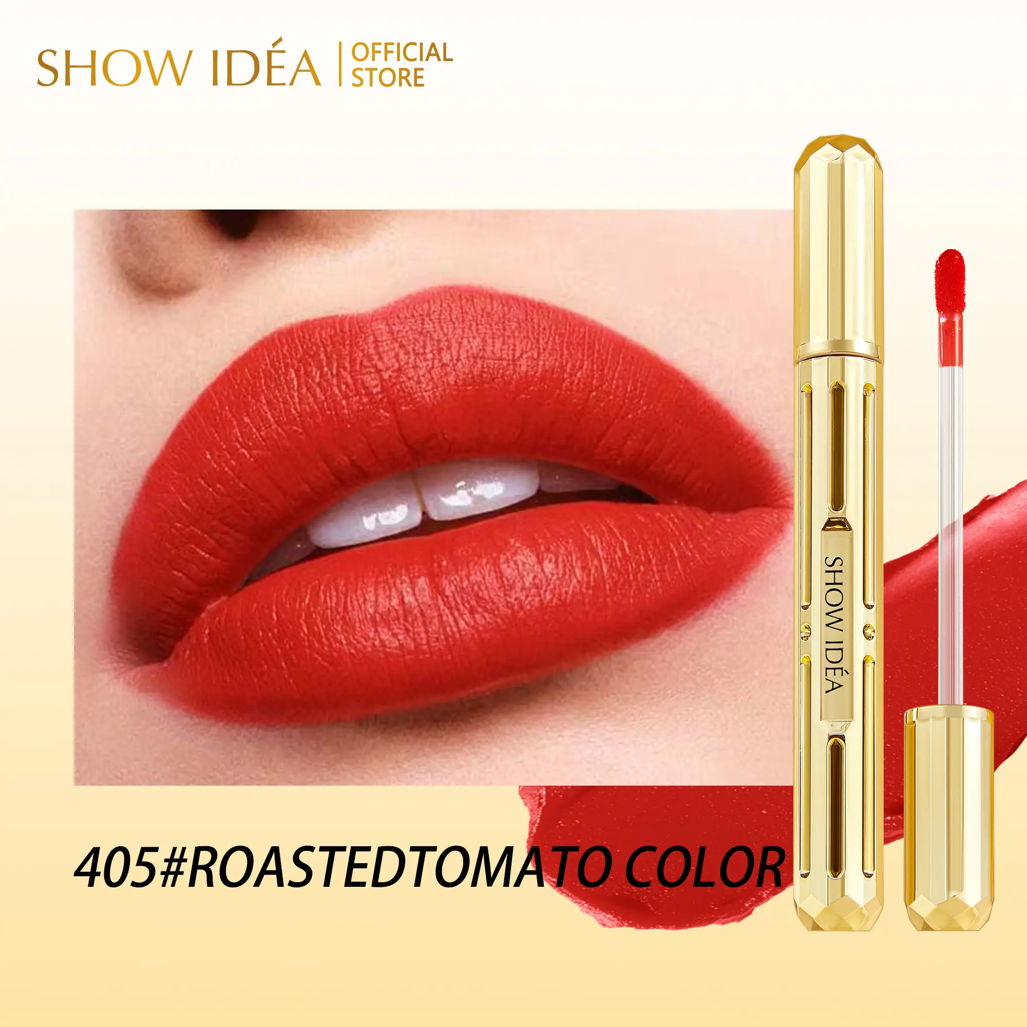 SHOW IDEA Haute couture makeup, long-lasting makeup, lip gloss, vibrant colors, smooth texture, non-drying, blurred lip effect, multiple colors to choose from, 12-hour waterproof lip gloss, anti-smudging liquid lipstick, long-lasting lip glaze