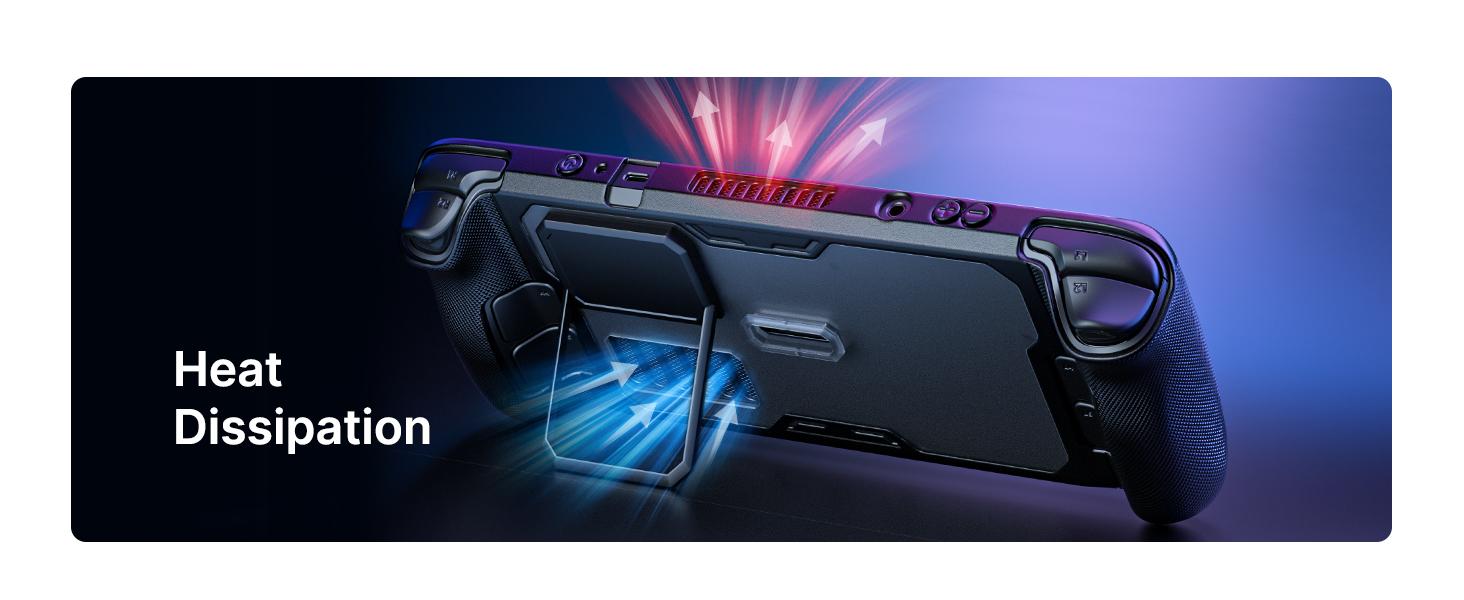 JSAUX ModCase for Steam Deck Modular Steam Deck Case with Removable Front Case Valve Steam Deck Accessories Includes Case, Mask, Metal Stand and Strap