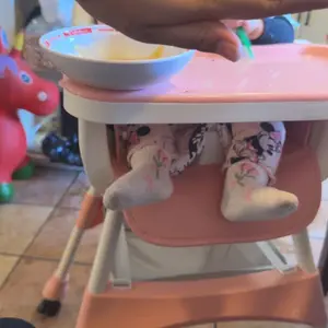 3-in-1 Baby High Chair for 6–36 Months, Convertible Infant Feeding Chair with Adjustable Tray, PU Cushion & Activity Toys, Baby Dining Seat with Lockable Wheels – Ideal for Feeding, Play & Rest (Pink) double removable tray silla para comer be detachable p