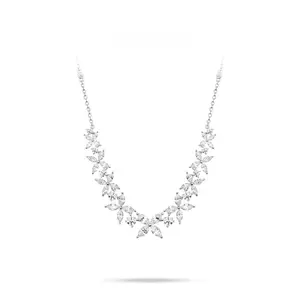 VAMERAY #6220 50 Carat Multi-Cut Marquise Butterfly Graduated Tennis Necklace