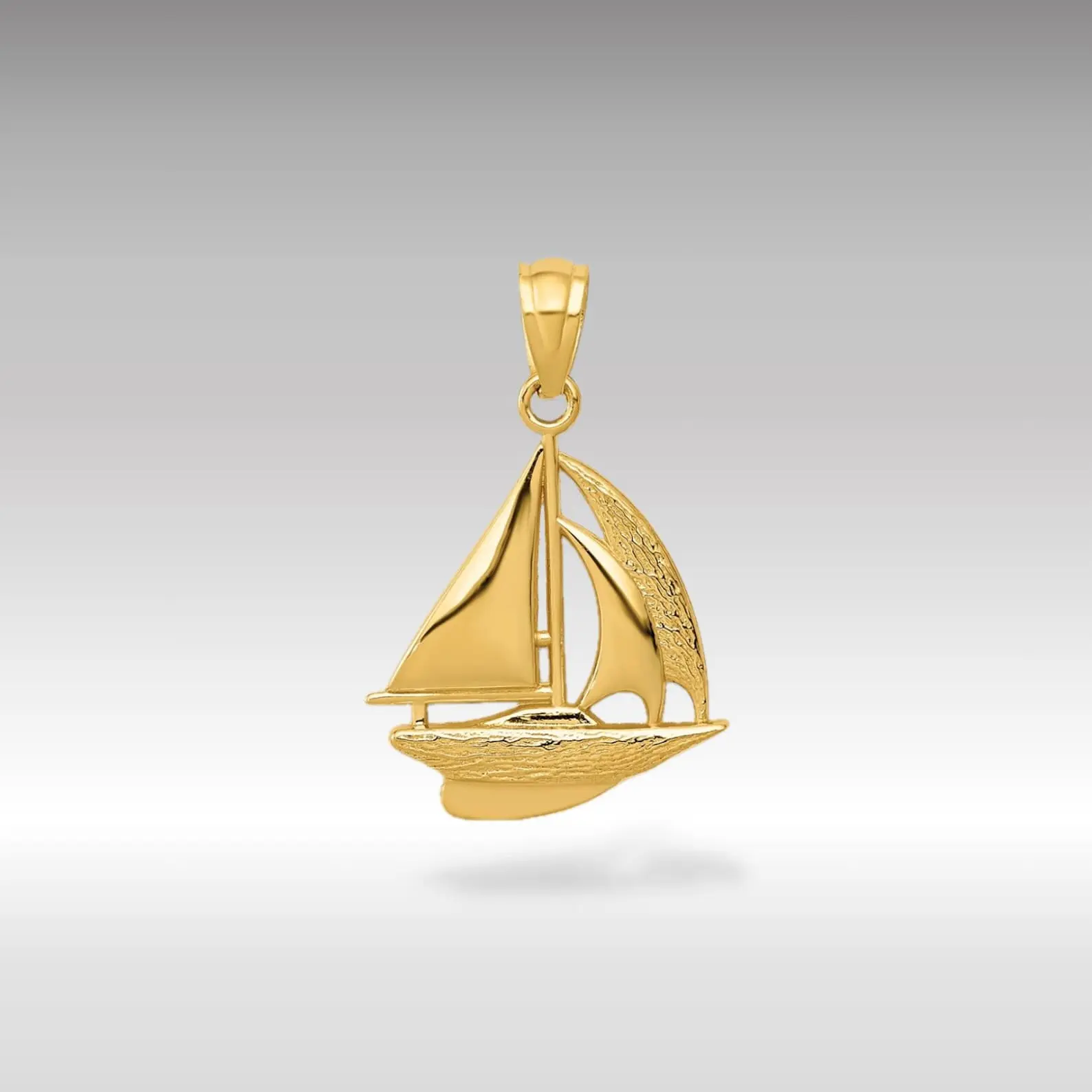 14K Gold Sailboat Pendant