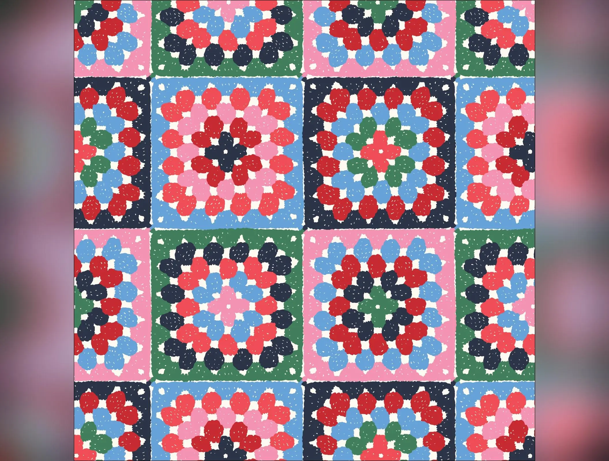 Autumn Walk | 227626 Granny Squares by Emily Taylor for Cloud9 | Organic Cotton
