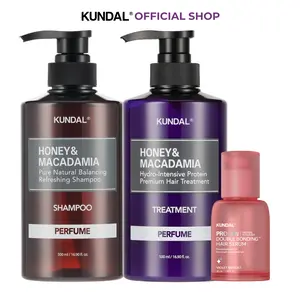 KUNDAL Daily Glow & Repair Set: Honey & Macadamia + Progen Hair Serum