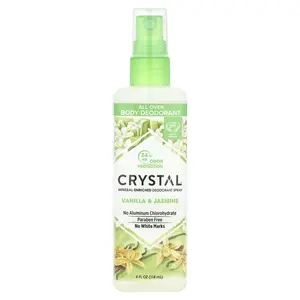 CRYSTAL Mineral-Enriched Deodorant Spray, Vanilla & Jasmine, 4 fl oz (118 ml)