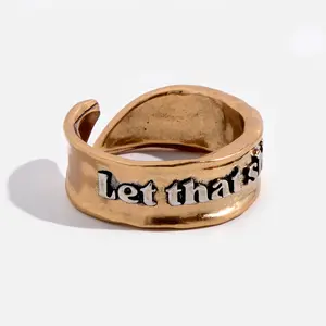 Let That Sh*t Go Remember Adjustable Ring - Katia Designs Personalized Jewelry Custom Jewelry
