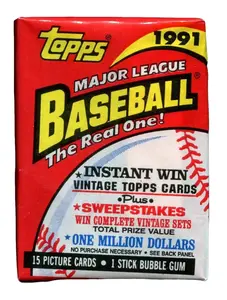 1991 Topps Baseball-Factory Sealed Wax Pack