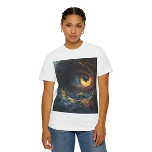 Cosmic Eye T-Shirt | Unique Garment-Dyed Tee for Stargazers, Nature Lovers, Inspirational Gift, Space Enthusiast Top, Bohemian Style Shirt