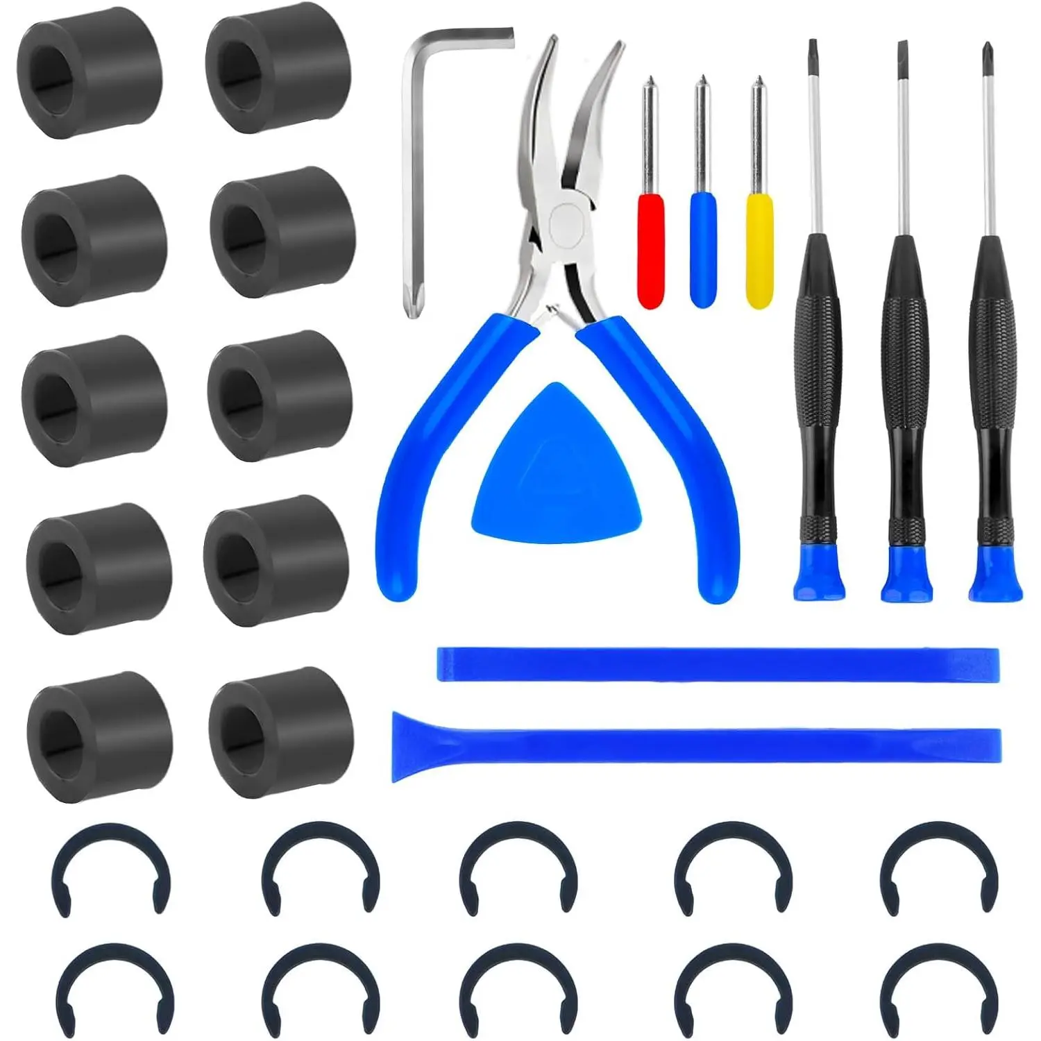31 Packs Rubber Roller Replacement Set for Cricut Maker/Maker 3 only, Rubber Roller Set for Cricut with Replace  Complete Repair Tools Sets Keep Rubber Roller from Moving