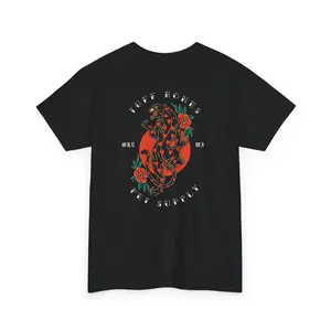 Valentine Crawling Panther Traditional Tattoo T-Shirt
