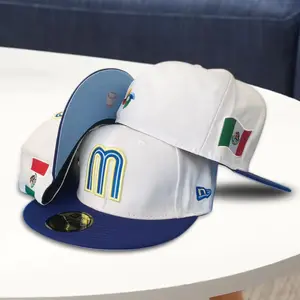 Mexico Flag Fitted Baseball Cap Fully Closed Sports Fashion Hat