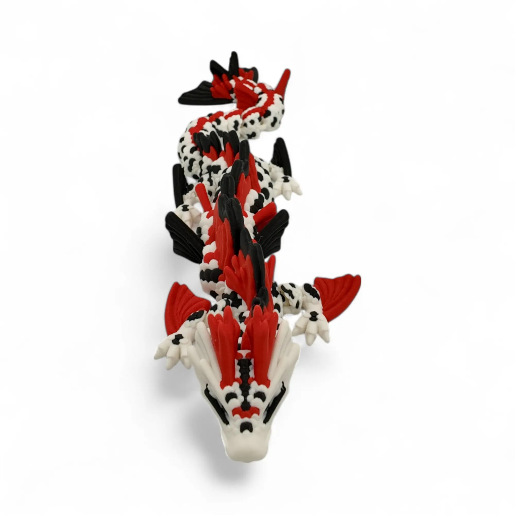 Adult Koi Fish Dragon – Articulating Desk Fidget Figurine – 3D Printed Stress Relief Display – ADHD Anxiety Support Collectible Model
