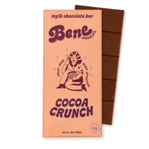 Cocoa Crunch Milk Chocolate Bar - Organic, Dairy-free, Low Sugar