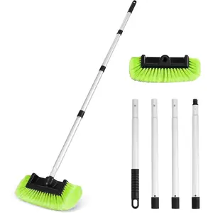 62 in Car Wash Brush with Long Handle and Soft Bristles-Car Cleaning Brush Supplies, Scratch-Free Wash Mop Kit, Universal for RV, Truck, SUV