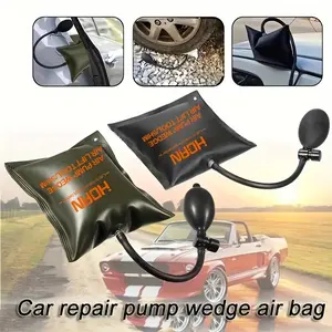 2 Piece Auto Repair Tool Inflatable Airbag Professional Leveling Kit & Alignment Tool Inflatable Shim Bag Adjustable Car Air Pump Car Door Repair Air Cushion Window Installation Positioning Air Cushion Auto Air Wedge Airbag