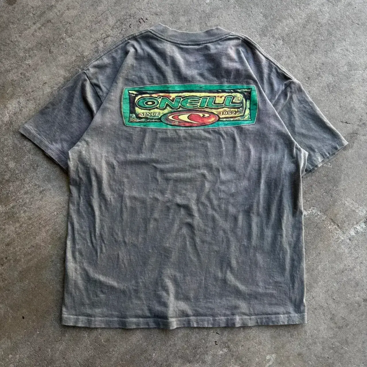 (2 side) Vintage 90s Green O Neill Retro Surf Tee for Men and Women, Casual Short Sleeve T-shirt for Summer, Soft Cotton Top, USA-Made & Printed Apparel	