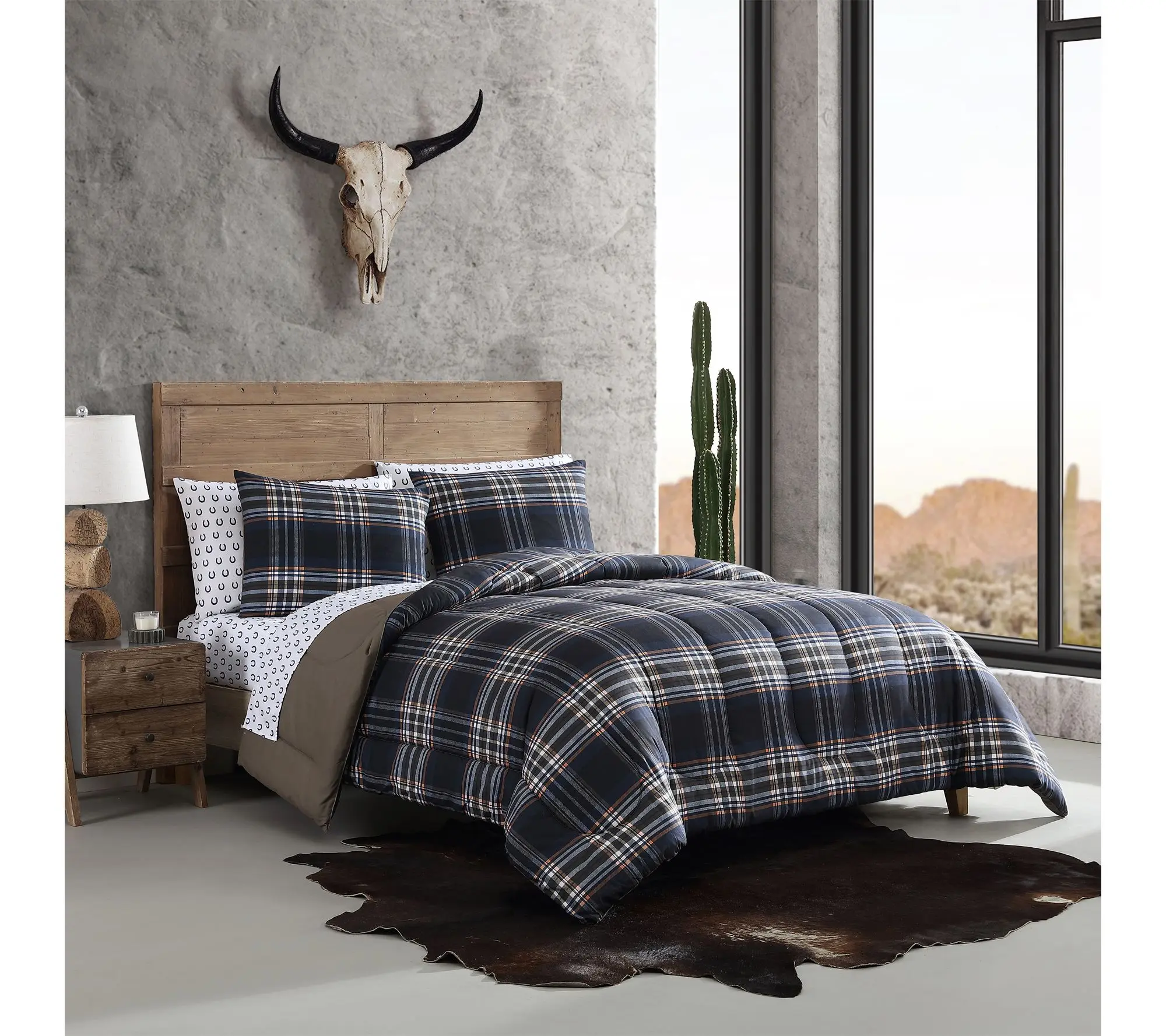 Wrangler City Flats Plaid Navy Twin Duvet CoverSet Wrangler City Flats Plaid Navy Twin Duvet CoverSet