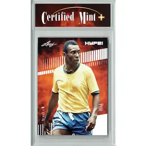 Certified Mint Pele 2024 Leaf Hype 152 Only 5000 Made Rare Trading Card Brazil/Brasil