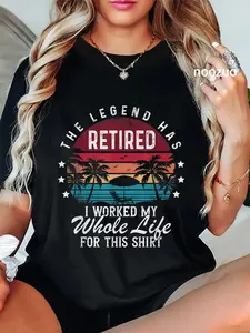100% Cotton Vintage Retirement Funny Retired Men Women T-Shirt