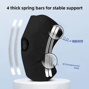 6th Gen Meniscus Brace - Adjustable, Breathable Support with Silicone Padding, Spring Stabilizers - Protective Gear for Running, Meniscus Tears Compression Knee Protection