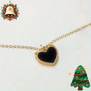 European-Inspired Delicate Love Pendant Link Necklace - Light Luxury Versatile Costume Jewelry, Ideal Holiday Gift for Friends, Suitable for Daily Wear,summerwins