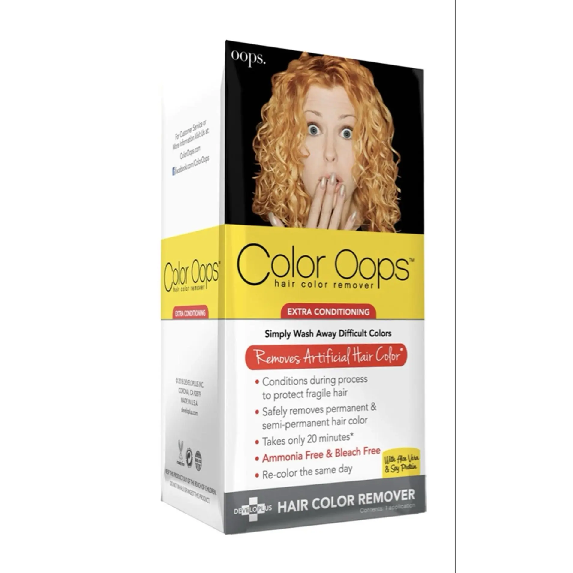 Color Oops Extra Conditioning Hair Color Remover - Bleach-Free Ammonia-Free Formula with Aloe Vera & Soy Protein for Healthy Hair