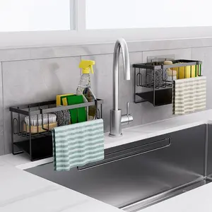 Kitchen Sponge Drain Rack, Multifunctional Sink Sponge Soap Storage Rack, Kitchen Sink Storage Rack, Home Organizer for Kitchen Bathroom, Bathroom Organizing Accessories