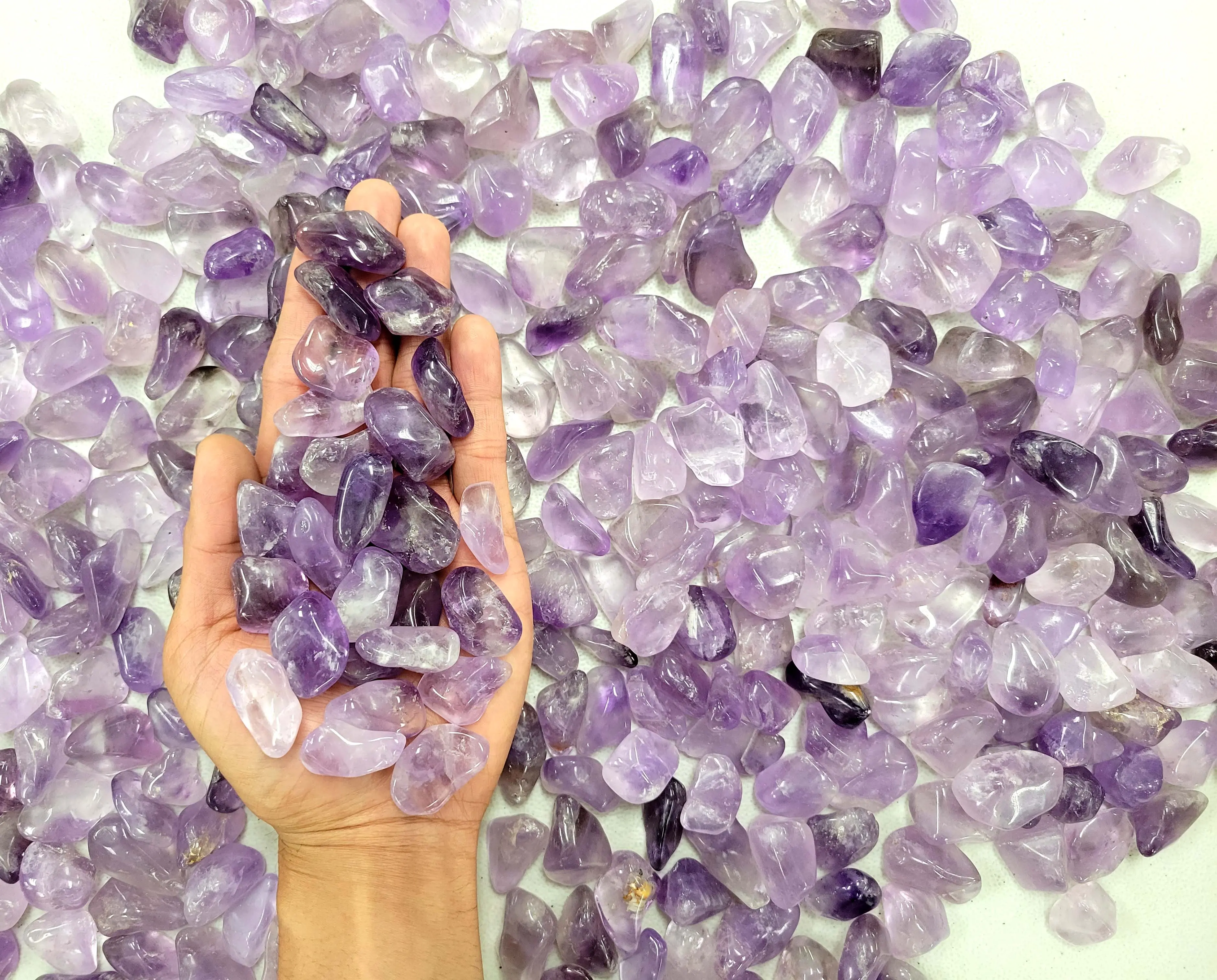 Tumbled Amethyst Crystal Bulk Wholesale Polished Gemstones
