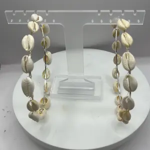 Shell hoop earrings