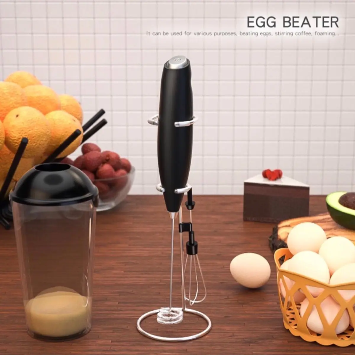 Handheld milk frother