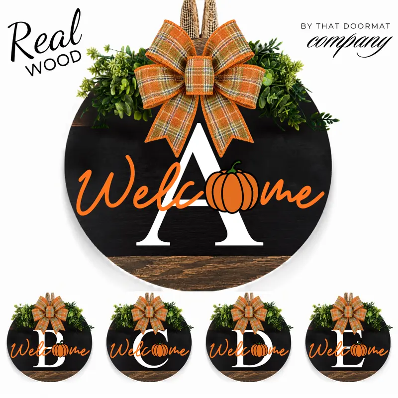 Fall Front Door Decor, Welcome, Fall Wreath, Front Door Hanger, Personalized Door Wreath, Housewarming Gift, Home Decor