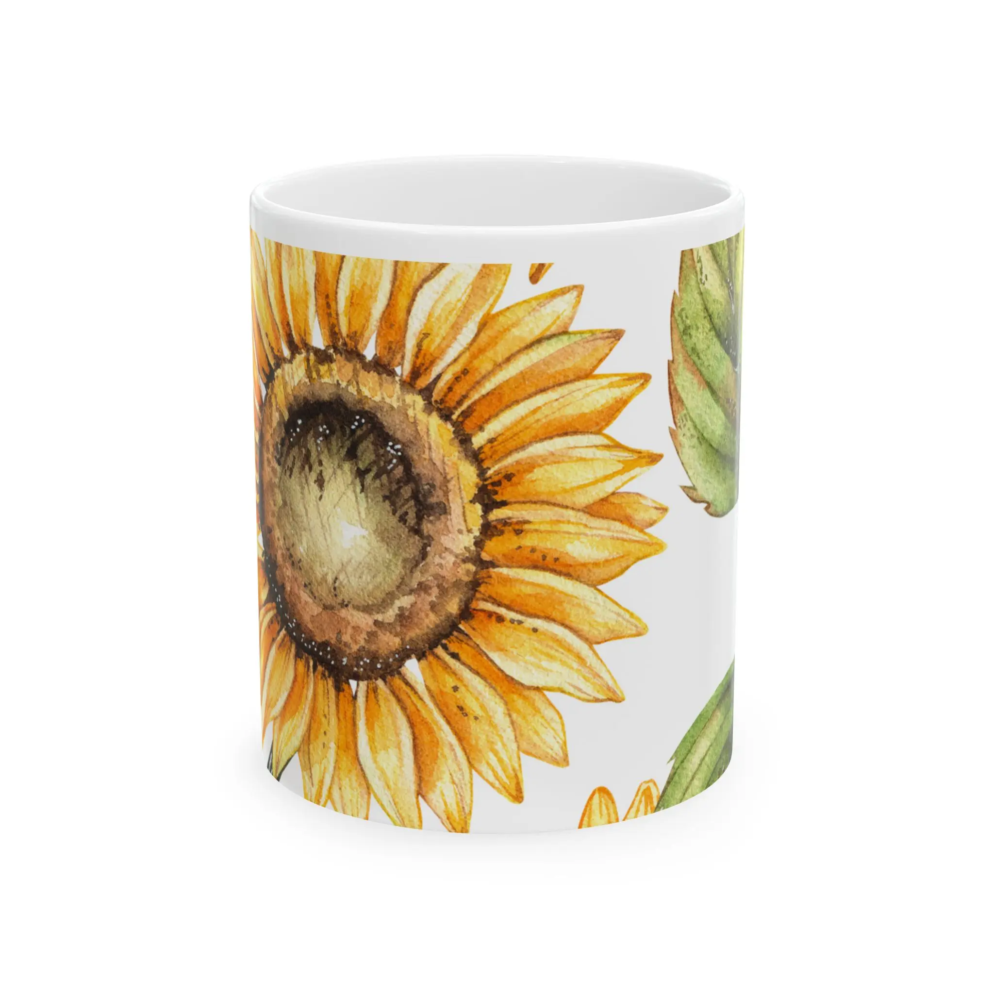 Sunflower Ceramic Mug | Bright Floral Coffee Cup | Gift for Garden Lovers, Home Decor, Birthday, Mother's Day, Spring