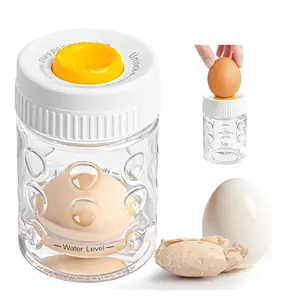 Eggshell Remover Tool with Egg Piercer, Manual Peeler Separator for Hard Boiled Eggs, PP Kitchen Accessory with Prick Hole Function for Home Cooking, Kitchen Gadgets Kitchenware